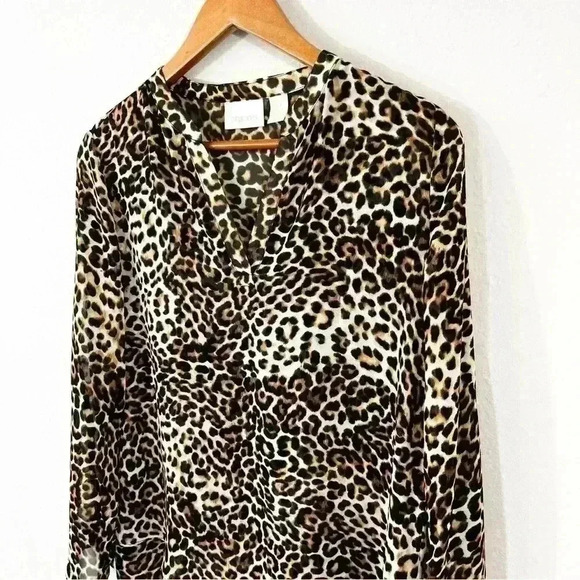 Chicos size 0 animal print high low tunic - Picture 3 of 4